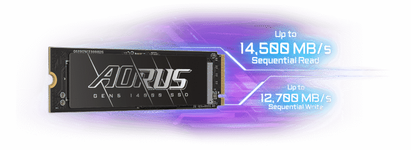 Gigabyte Aorus Gen5 14000 2TB M.2 PCIe Gen5 NVMe Internal Solid State Drive SSD