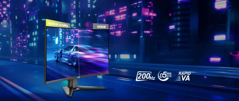 Msi MAG 276CF E20 27 Inch 200Hz 0.5Ms FHD Rapid VA Curved FreeSync Premium Gaming Monitor