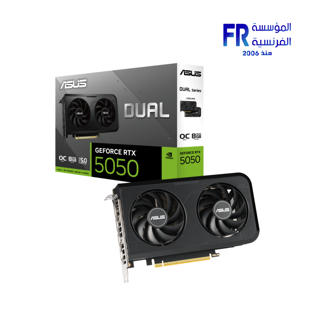 Asus Dual GeForce RTX 5050 8GB GDDR6 OC Edition Graphic Card