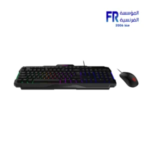 MSI Forge GK100 GM100 Membrane RGB 6400 DPI Arabic Wired Keyboard and Mouse Gaming Combo
