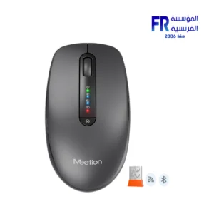 Meetion MT-BTM100R rechargeable wireless mouse in black and gray
