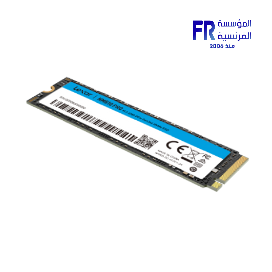 Lexar NM610 Pro 500GB 3300MB/s M.2 2280 PCIe Gen 3 NVMe Internal Solid State Drive SSD