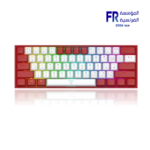 Redragon Fizz K617 Red Switch RGB 60 Percent Compact White and Red Wired Mechanical Gaming Keyboard