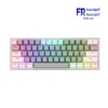 Redragon Fizz Pro K616-RGB Red Switch RGB 60 Percent Compact Gray And White 3 Modes Wireless Bluetooth Mechanical Gaming Keyboard