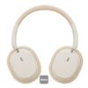 Baseus Bowie D05 foldable wireless Bluetooth headphones in creamy white