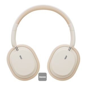 Baseus Bowie D05 foldable wireless Bluetooth headphones in creamy white