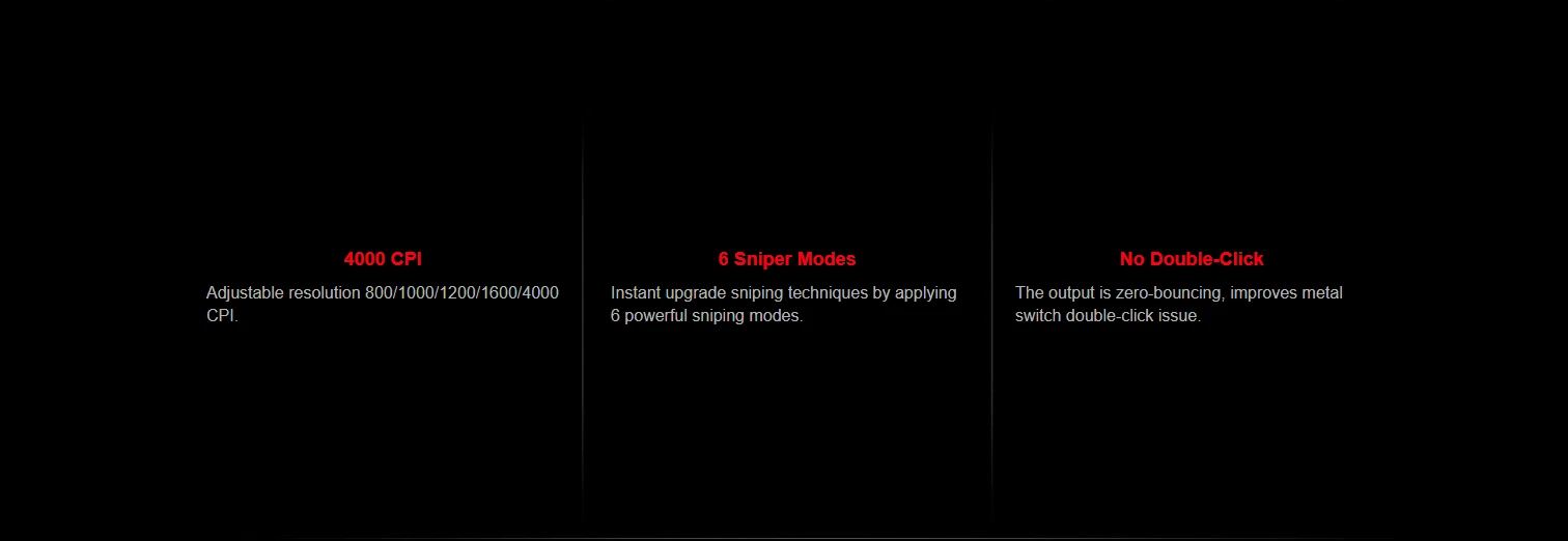 Bloody A88 gaming mouse with 4000 CPI, 6 sniper modes, and no double-click Light Strike technology