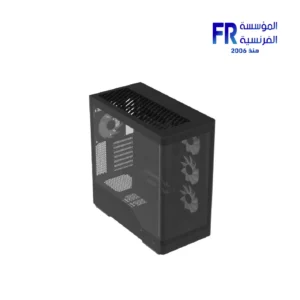 APNX P500A Panoramic Curved Glass Back-Connect Support With 4 120mm ARGB PWM Fans Black Mid Tower Gaming Case