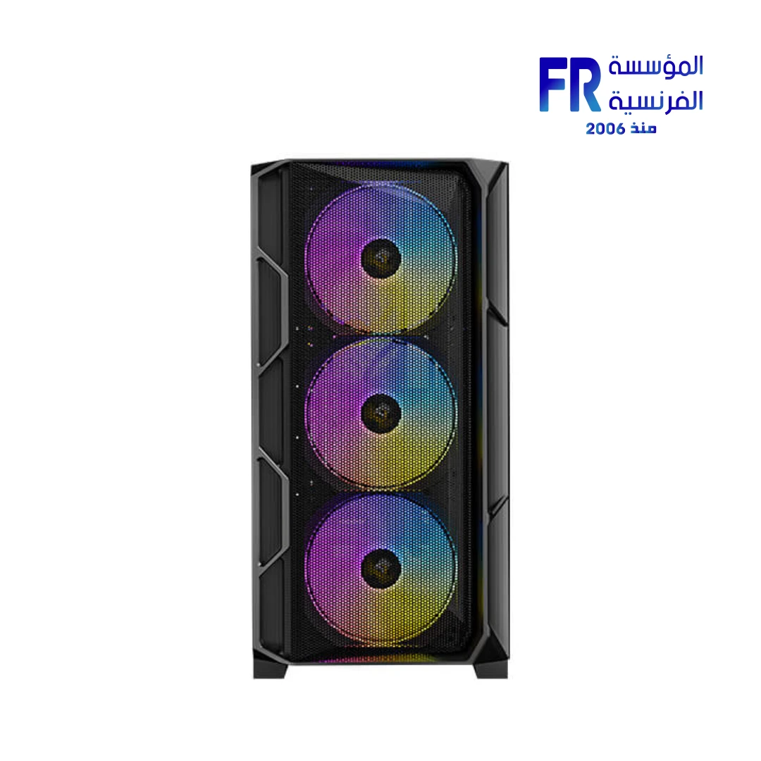 Antec AX1000 LITE Mesh TG With 4 140mm ARGB PWM Fans With Controller Black Mid Tower Gaming Case