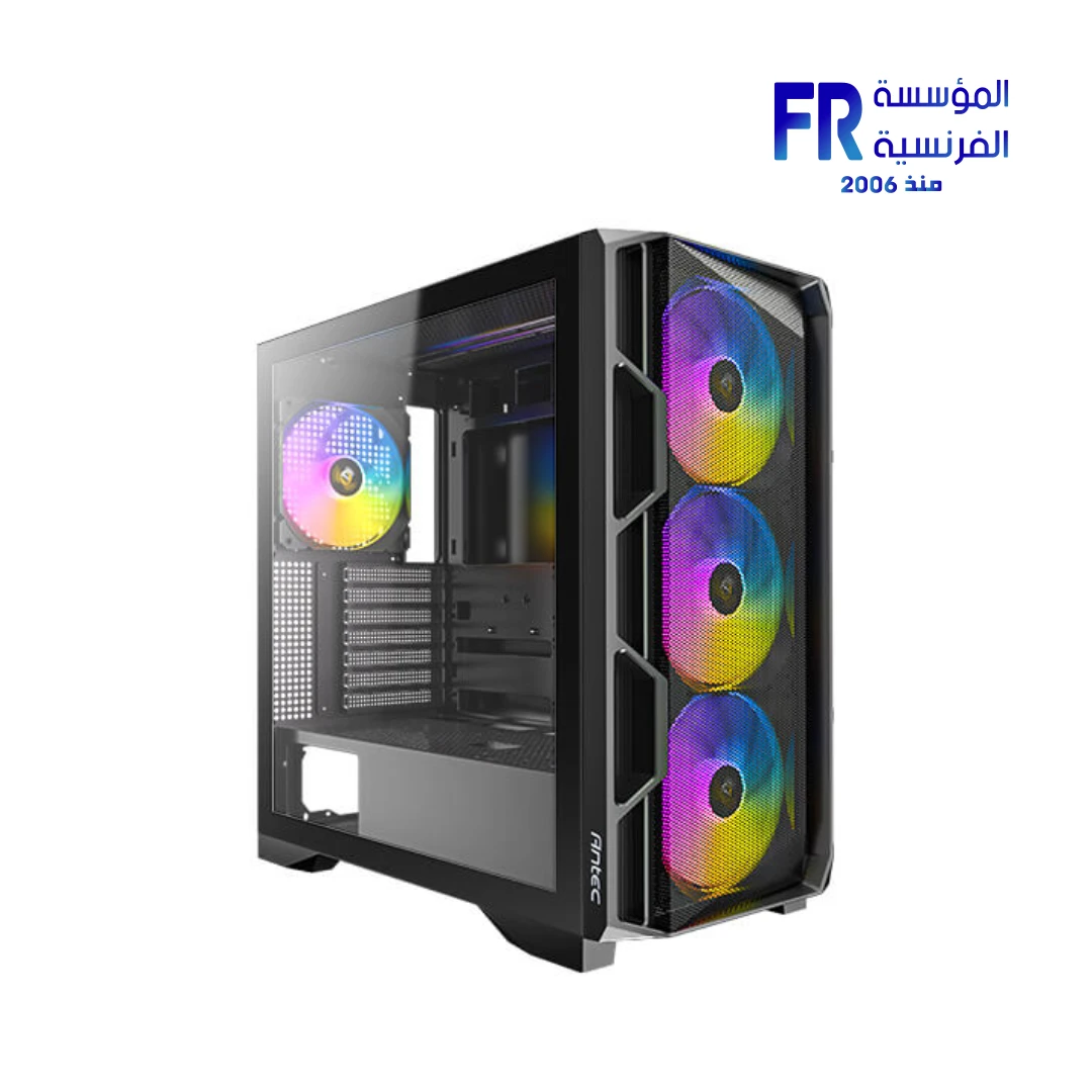 Antec AX1000 LITE Mesh TG With 4 140mm ARGB PWM Fans With Controller Black Mid Tower Gaming Case