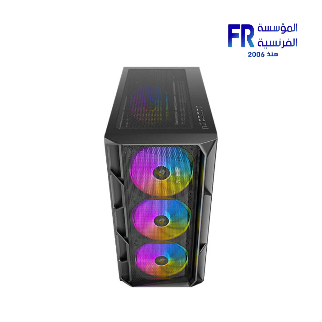 Antec AX1000 LITE Mesh TG With 4 140mm ARGB PWM Fans With Controller Black Mid Tower Gaming Case