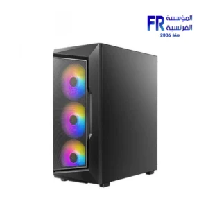 ⁦Antec AX61 Elite Mesh TG With 4 120mm ARGB Fans Black + Atom B750 750W 80 Plus Bronze Mid Tower Case⁩ - الصورة ⁦5⁩