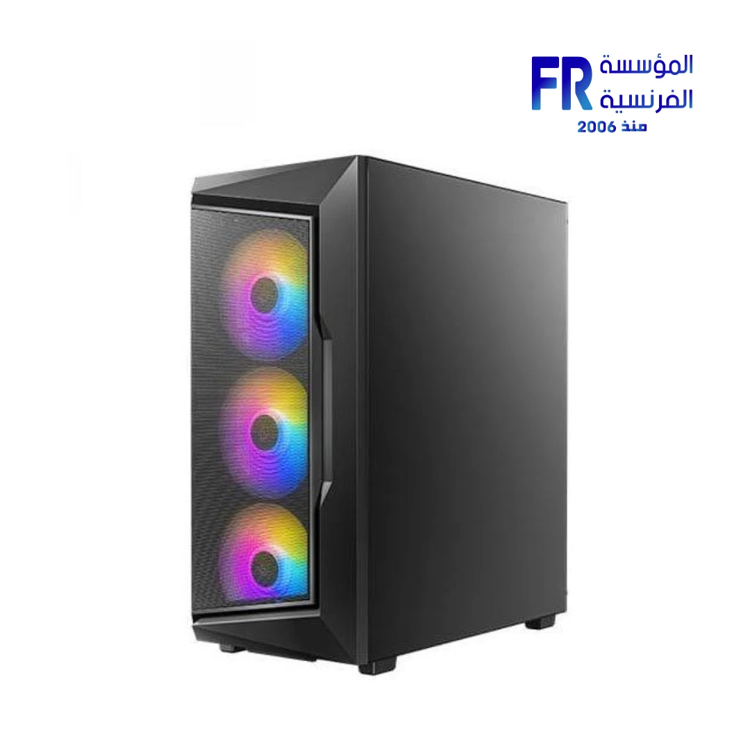 ⁦Antec AX61 Elite Mesh TG With 4 120mm ARGB Fans Black + Atom B750 750W 80 Plus Bronze Mid Tower Case⁩ - الصورة ⁦5⁩