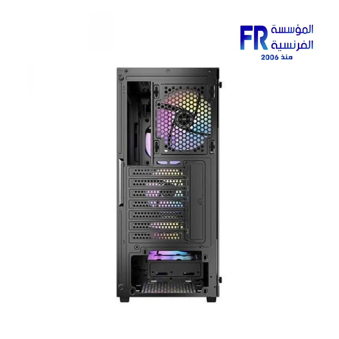 ⁦Antec AX61 Elite Mesh TG With 4 120mm ARGB Fans Black + Atom B750 750W 80 Plus Bronze Mid Tower Case⁩ - الصورة ⁦6⁩