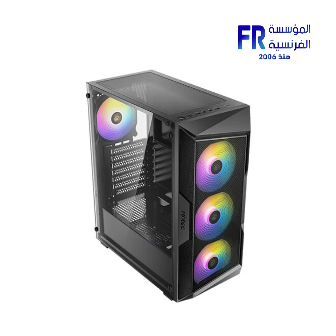 ⁦Antec AX61 Elite Mesh TG With 4 120mm ARGB Fans Black + Atom B750 750W 80 Plus Bronze Mid Tower Case⁩ - الصورة ⁦3⁩