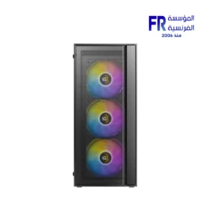 Antec AX65 Mesh TG With 4 120mm ARGB Fans Black + Atom V450 450W Mid Tower Case