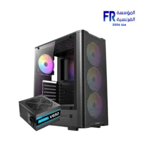 Antec VX310 4 Fan 120mm ARGB With Atom V650 Mid Tower Case