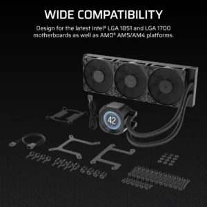 Corsair NAUTILUS RS LCD 360mm Black AIO Liquid CPU Cooler