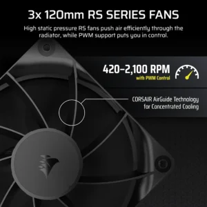 Corsair NAUTILUS RS LCD 360mm Black AIO Liquid CPU Cooler