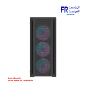 DarkFlash A305 Mesh TG With 4 CL6 ARGB Fans With GP650 650W 80 Plus Bronze PSU Black Mid Tower Gaming Case