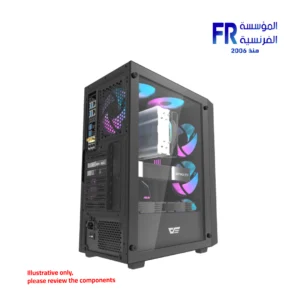 DarkFlash A305 Mesh TG With 4 CL6 ARGB Fans With GP650 650W 80 Plus Bronze PSU Black Mid Tower Gaming Case