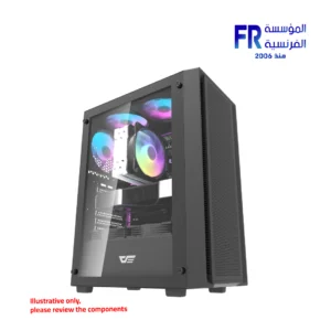 DarkFlash A305 Mesh TG With 4 CL6 ARGB Fans With GP650 650W 80 Plus Bronze PSU Black Mid Tower Gaming Case