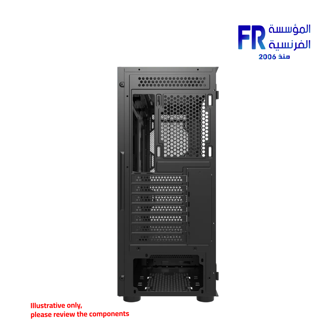 DarkFlash DK431 Mesh TG With 4 CL6 ARGB Fans With GP750 750W 80 Plus Bronze PSU Black Full Tower Gaming Case