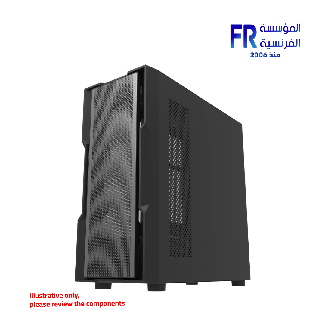 DarkFlash DK431 Mesh TG With 4 CL6 ARGB Fans With GP750 750W 80 Plus Bronze PSU Black Full Tower Gaming Case