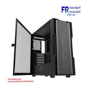 DarkFlash DK431 Mesh TG With 4 CL6 ARGB Fans With GP750 750W 80 Plus Bronze PSU Black Full Tower Gaming Case