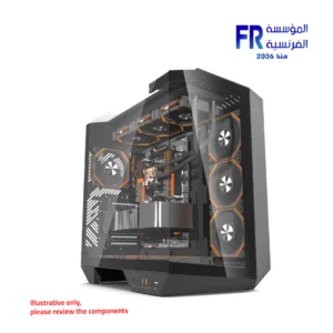 DarkFlash DY470 Back-Connect Support TG With 7 INF ARGB Fans Black Mid Tower Gaming Case