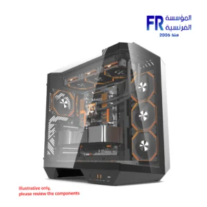 DarkFlash DY470 Back-Connect Support TG With 7 INF ARGB Fans Black Mid Tower Gaming Case