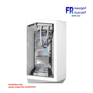 DarkFlash DY470 Back-Connect Support TG With 7 INF ARGB Fans White Mid Tower Gaming Case