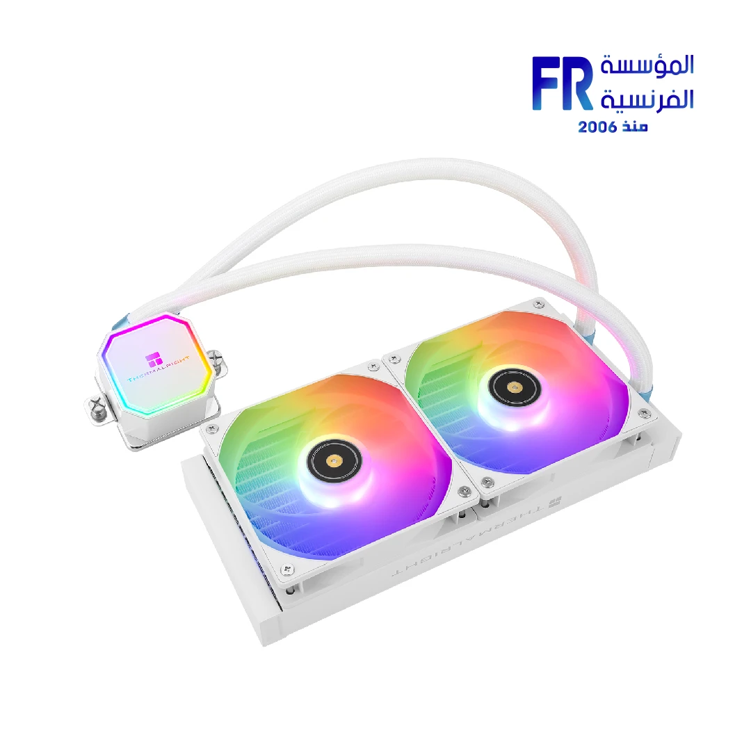 Additional view of the white Thermalright Frozen Prism 240mm ARGB AIO cooler