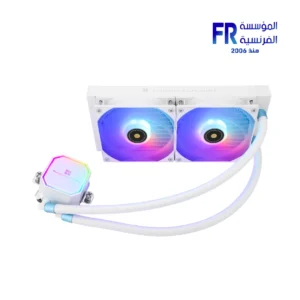 Alternate view of the white Thermalright Frozen Prism 240mm ARGB AIO cooler
