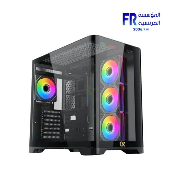 Xigmatek Crystal Storm 4 fan PWM Argb Curved TG Mid Tower Case ...