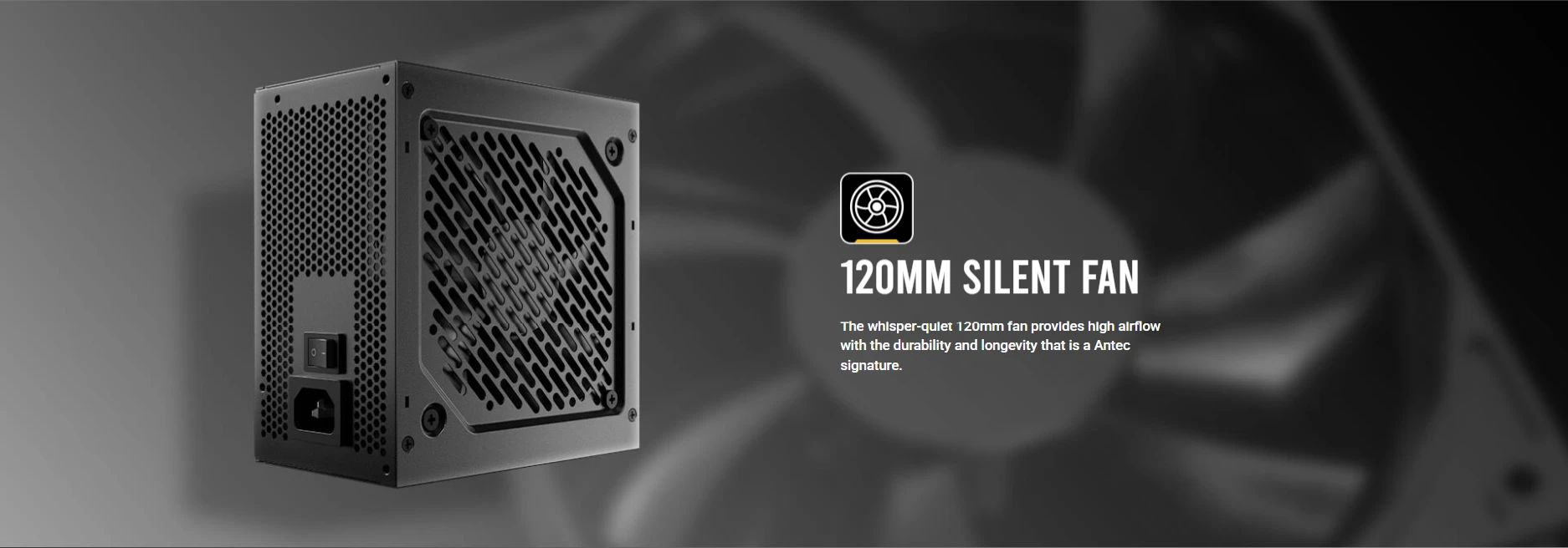 Antec CSK Pro 850W 120mm silent fan with whisper-quiet operation and high airflow