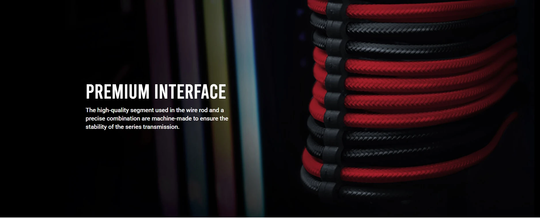 Antec premium interface sleeved cable kit with machine-made connections for stable transmission
