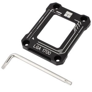 Thermalright LGA1700-BCF Black V2 contact frame with included L-shaped tool, official product image
