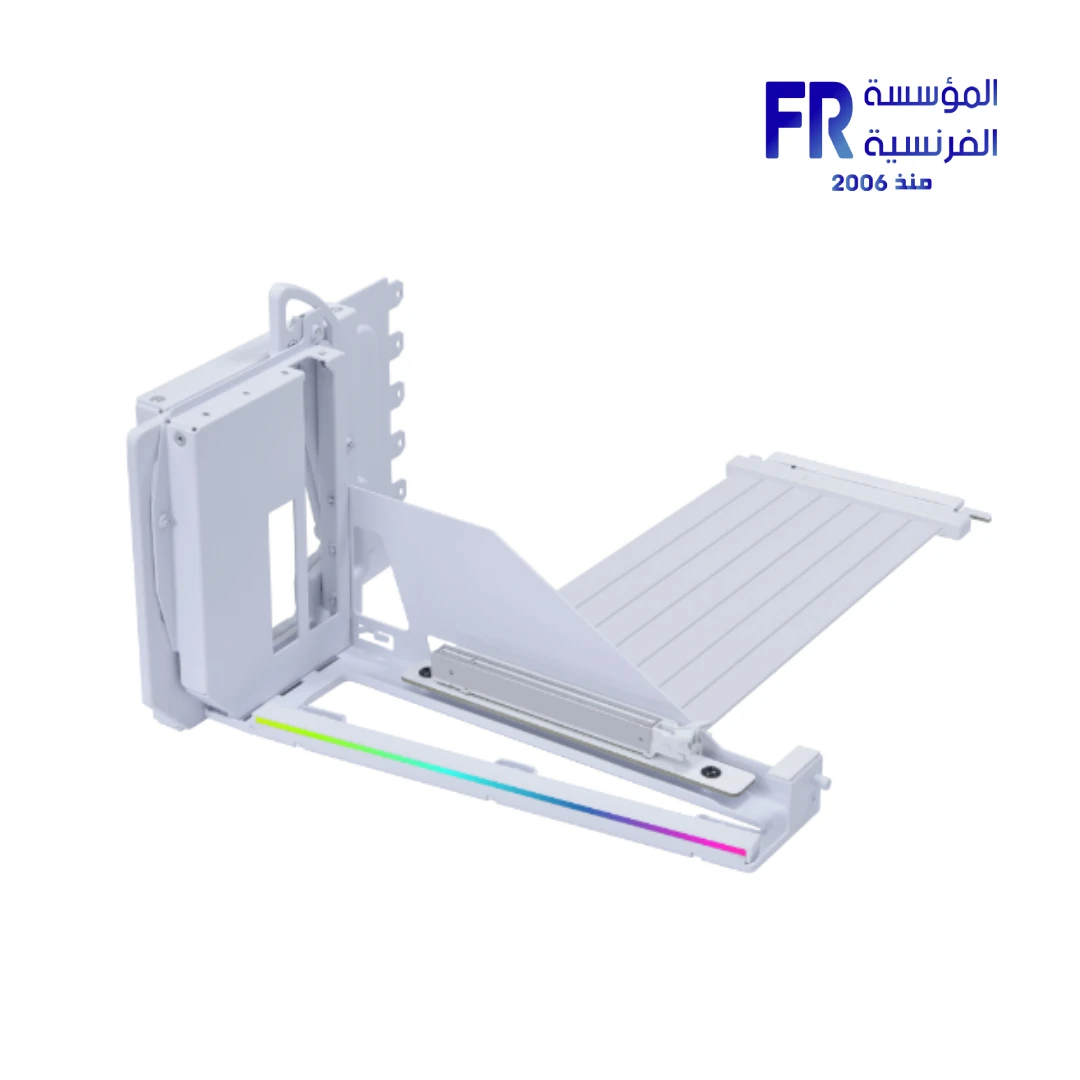 Lian Li Gen 5 200mm Riser With 4 SLOTS Vertical Bracket ARGB White Gpu Holder Kit