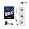 Lian Li UNI Fan TL 120 LCD Reverse Blade Wireless ARGB White 3 Fans With 2.4 GHz Wireless Controller Fan