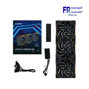 Lian Li UNI Fan TL Wireless 120MM RGB Reverse Blade Black 3 Fans With Controller Fan