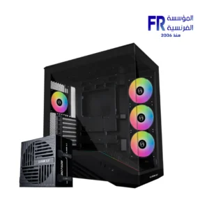Lian Li Vector V100R BTF 4 Fan ARGB Type-C + RB750 750W 80 Plus Bronze ATX 3.1 modular SATA Black Mid Tower Gaming Case