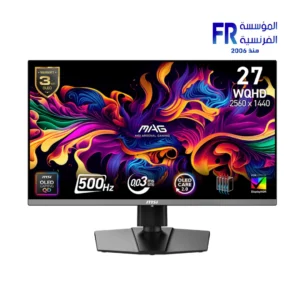 MSI MAG 272QP QD-OLED X50 26.5 Inch 500Hz 0.03ms WQHD QD-OLED Flat NVIDIA G-Sync Compatible AMD FreeSync Premium Pro DisplayHDR True Black 500 15W PD Black Monitor