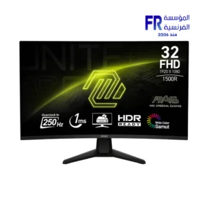 MSI MAG 32C6X 31.5 Inch 250Hz OC 1ms MPRT FHD VA Curve 1500R Adaptive-Sync HDR Ready Black Monitor