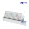 PCD KM-110WT RGB Membrane Gaming Keyboard And Mouse With Mouse Pad White Combo