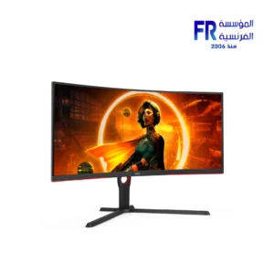 AOC CU34G4 67 34 Inch 180Hz 1ms 3440 × 1440 Fast VA Curved Adaptive Sync HDR10 Black Red Monitor