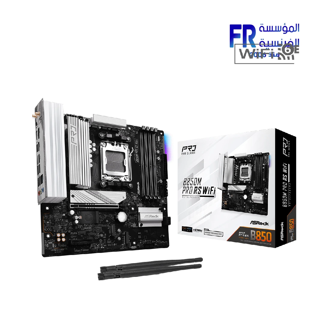 ASRock Pro RS B850M Pro RS WiFi DDR5 PCIe 5.0 WiFi 6E 2.5G LAN Socket AM5 Motherboard