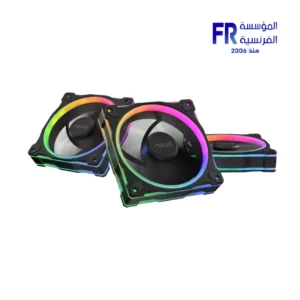 ASUS Prime MR120 120mm 1600 RPM Sleeve Bearing ARGB Reverse Airflow Black 3 Pack Fans