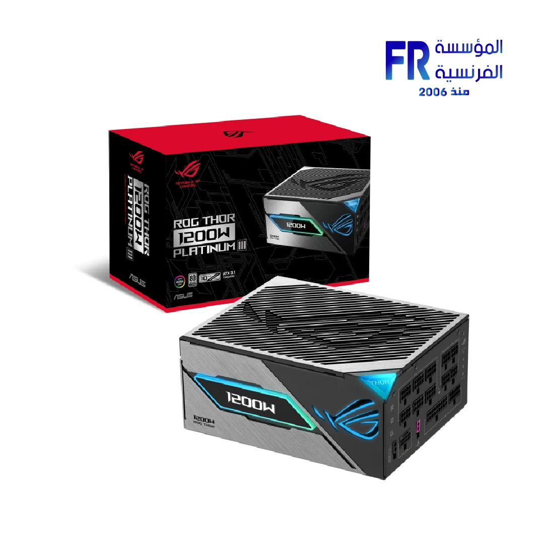 ASUS ROG Thor Platinum III 1200W 80 Plus Platinum ATX 3.1 ARGB Aura Sync 0dB Technology Fully Modular Power Supply
