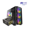Antec AX1000 ARGB Mesh TG With 4 140mm ARGB PWM Fans Black + Atom G750 750W 80 Plus Gold Mid Tower Case